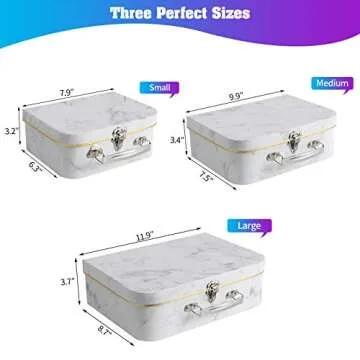 Elegant Anndason Set of 3 Decorative Storage Gift Boxes