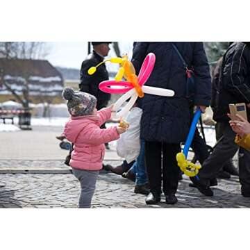 Treasures Gifted Long White Balloons - Animal Balloons - White 260 Balloons - White Long Balloons For Balloon Animals, 260q Balloons - Long White Balloon Animal Kit - 100 Pack Long Skinny Balloons