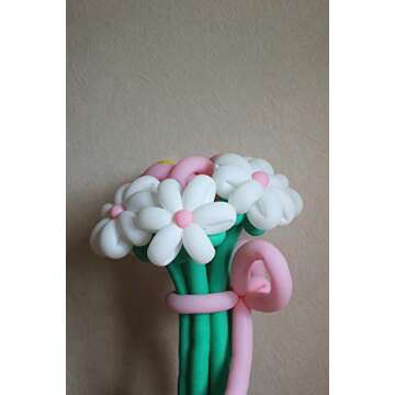 Treasures Gifted Long White Balloons - Animal Balloons - White 260 Balloons - White Long Balloons For Balloon Animals, 260q Balloons - Long White Balloon Animal Kit - 100 Pack Long Skinny Balloons