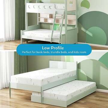 Twin Mattress, 6 inch Gel Memory Foam Mattress for a Cool Sleep & Pressure Relief, Bed in a Box for Kids Bunk Trundle Bed Daybed, Medium Firm Feel with Motion Isolating