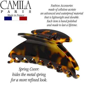 Camila Paris CP2470 French Hair Clip for Women, Small Handmade, Tokyo, Girls Hair Claw Clips Jaw Fas...