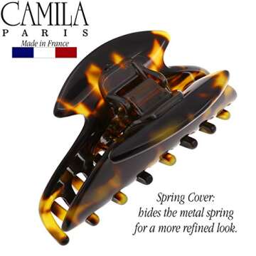 Camila Paris CP2470 French Hair Clip for Women, Small Handmade, Tokyo, Girls Hair Claw Clips Jaw Fashion Durable Styling Hair Accessories for Women, Strong Hold No Slip Grip. Made in France