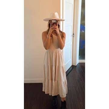 Summer Boho One Shoulder Ruffle Midi Dress for Women