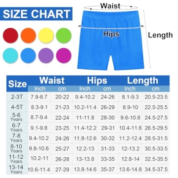 Girls Bike Cartwheel Shorts 2T-3T Multi-Color Pack