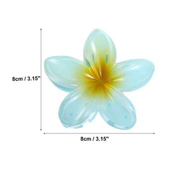 VOCOSTE 4Pcs Claw Clips, Hair Clips for Girls Flower Shape Hair Accessories, Pink Purple Blue Yellow