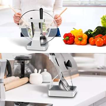 Vecallo Pot Lid Holder for Clutter-Free Kitchen Organization