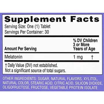 Zarbee's Kids 1mg Melatonin Chewable Tablet - Effective Sleep Support