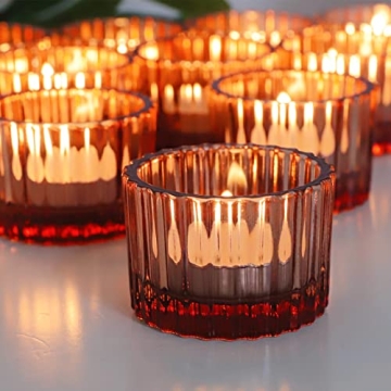 VOHO Rose Gold Tealight Candle Holder Set for Weddings