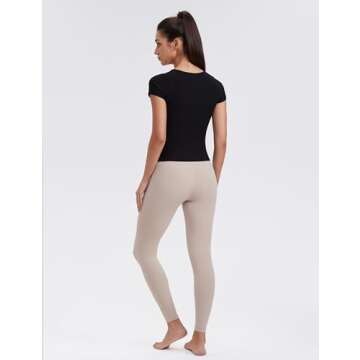 ENERBLOOM Women's Workout Crop Tops with Built-in Bra