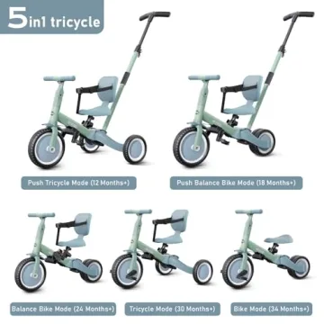 newyoo Toddler Tricycle for 1-3 Year Old Versatile Fun