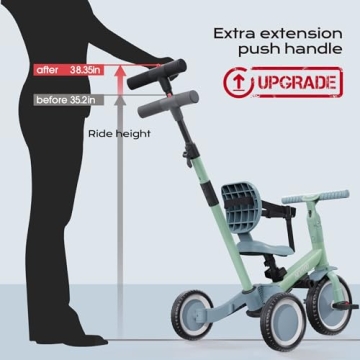 newyoo Toddler Tricycle for 1-3 Year Old Versatile Fun