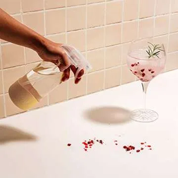 Tirtyl 16oz Spray Bottle Dispensers with Silicone Sleeve - Includes Funnel - Extra Durable Spray Trigger - Refillable for Home & Garden - 3 Pack (Boston Wave)