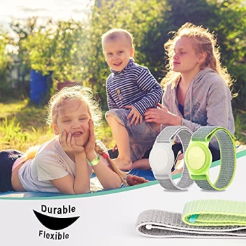 Adjustable Wristband for AirTag Kids, 2 Pack Stylish Tracker