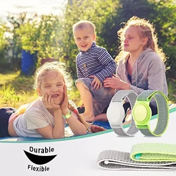 Adjustable Wristband for AirTag Kids, 2 Pack Stylish Tracker
