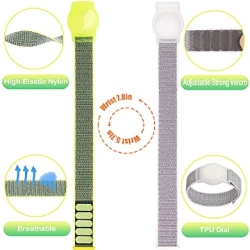 Adjustable Wristband for AirTag Kids, 2 Pack Stylish Tracker