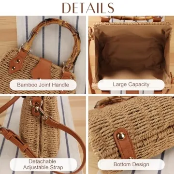 Stylish Woven Straw Handbag for 2025 Summer Fashion