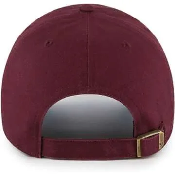 47 New York Yankees Primary Logo Ballpark Clean Up Dad Hat Baseball Cap (Maroon Blue Bottom)