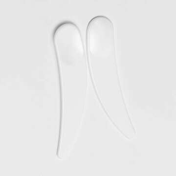 ZEJIA 100 PCS Mini Makeup Mask Spatula: Eco-Friendly Cosmetic Spoon