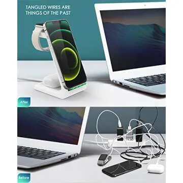 3-in-1 Fast Wireless Charging Station for Apple Devices