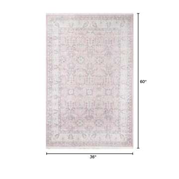 Momeni Helena Traditional Pink Area Rug 3' X 5', HEL-4