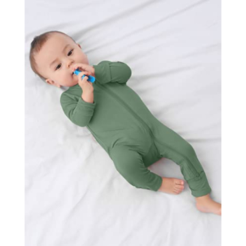 Soft GUISBY Baby Boy Footless Pajamas with Mittens