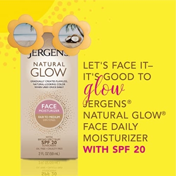 Jergens Natural Glow Face Tanner with SPF - 2 oz