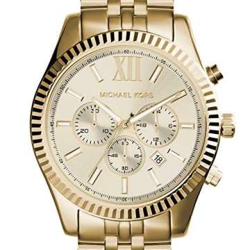 Michael Kors Lexington Chronograph Gold-Tone Stainless Steel Men's Watch (Model: MK8281)