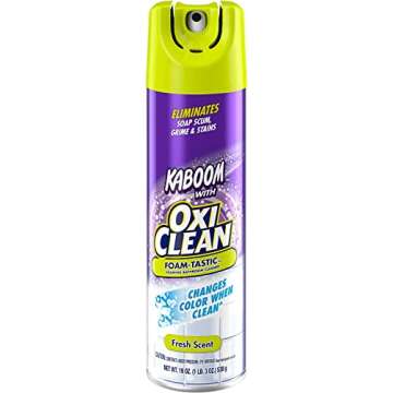 OxiClean Foam-Tastic Foaming Bathroom Cleaner, Fresh Scent, 19 oz Spray Can (Pack of 2)