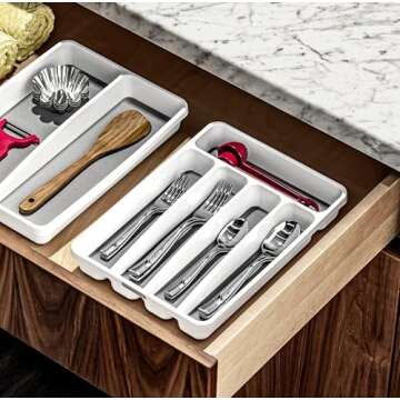madesmart Mini Silverware Tray, White