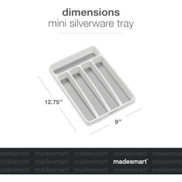 madesmart Mini Silverware Tray, White