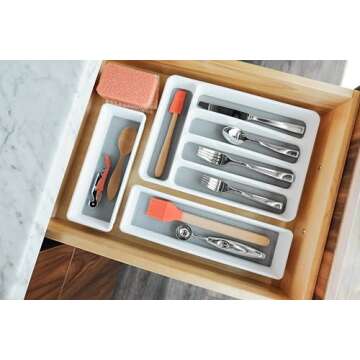 madesmart Mini Silverware Tray, White