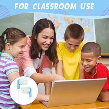 Xuhal 600 Packs Bulk Earbuds Headphones Earphones Kids Colorful Earbuds Classroom Headphones Bulk Wired Ear Buds Earphones Bulk for Kids Adults Smartphones Laptop Classroom School Library