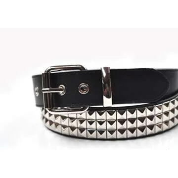 Stylish Pyramid Studded Black Belt XL for All Occasions