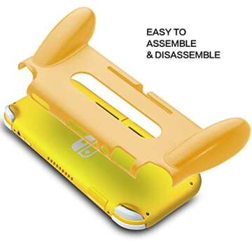 HEATFUN Grip for Nintendo Switch Lite, Comfortable and Ergonomic Switch Lite Grip - Accessories for Nintendo Switch Lite (Yellow)