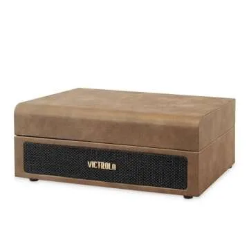 Victrola Parker Bluetooth Suitcase Record Player - Lambskin Brown