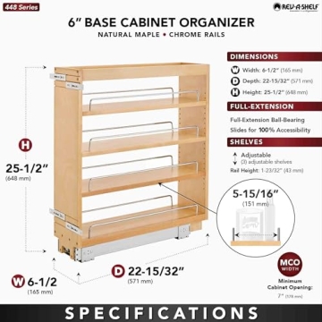 Rev-A-Shelf Pullout Kitchen Organizer for Efficient Storage