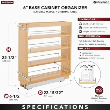 Rev-A-Shelf Pullout Kitchen Organizer for Efficient Storage