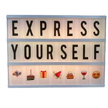 Cinema Lightbox with 300+ Letters & Emojis - Personalize Easily