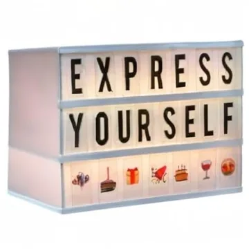 Cinema Lightbox with 300+ Letters & Emojis - Personalize Easily