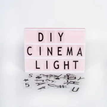 Cinema Lightbox with 300+ Letters & Emojis - Personalize Easily