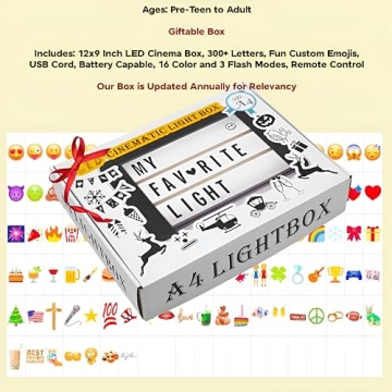 Cinema Lightbox with 300+ Letters & Emojis - Personalize Easily