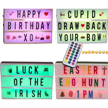 Cinema Lightbox with 300+ Letters & Emojis - Personalize Easily