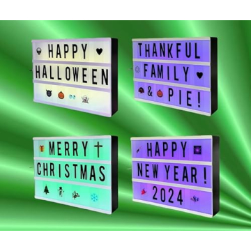 Cinema Lightbox with 300+ Letters & Emojis - Personalize Easily