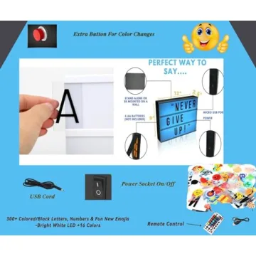 Cinema Lightbox with 300+ Letters & Emojis - Personalize Easily