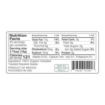 Kevala Organic Toasted Sesame Seeds – Roasted Sesame Seeds – Sesame Seeds Toasted – Sesame Seeds – Sesame Seeds Organic – Organic Seeds – 16 oz – 1 lb