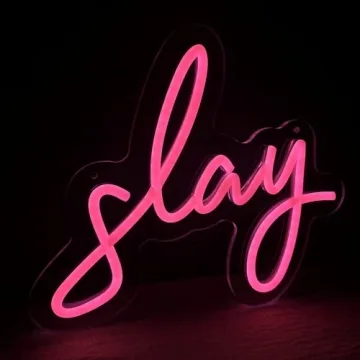 Adjustable Pink Slay Neon Sign Y2K Bedroom Decor