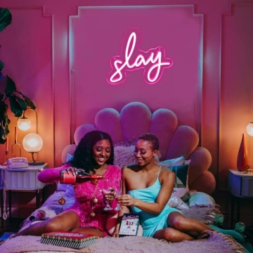 Adjustable Pink Slay Neon Sign Y2K Bedroom Decor