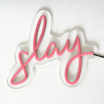 Adjustable Pink Slay Neon Sign Y2K Bedroom Decor