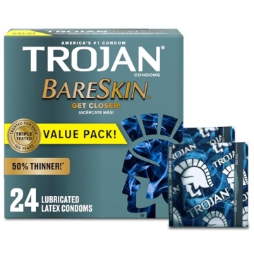 Explore Sensitivity with Trojan Bareskin Condoms - 24 Count