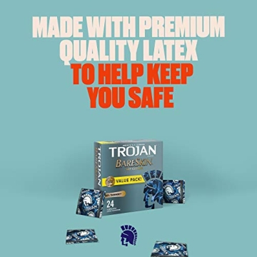 Explore Sensitivity with Trojan Bareskin Condoms - 24 Count